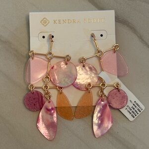 Kendra Scott Pink Mix shell Rosegold earrings- NWT, not produced